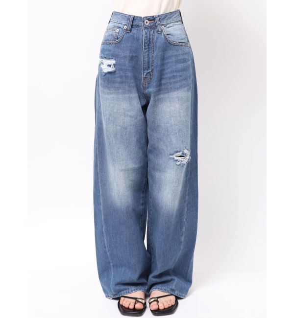 LAGUNAMOON「リップドデニムパンツ」|デニム|