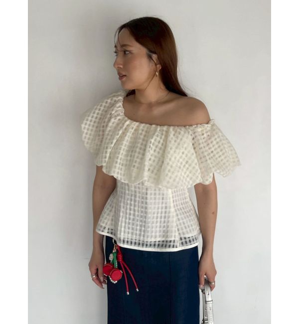 LAGUNAMOON「オフショルペプラムブラウス」|シャツ・ブラウス|