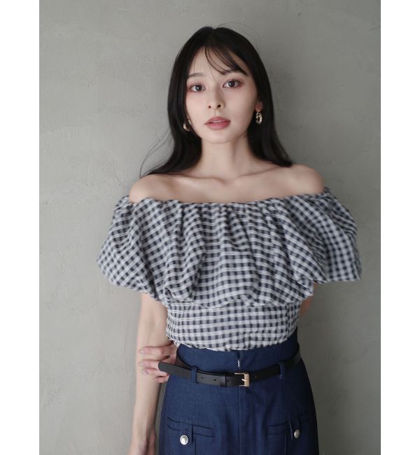 LAGUNAMOON「オフショルペプラムブラウス」|シャツ・ブラウス|