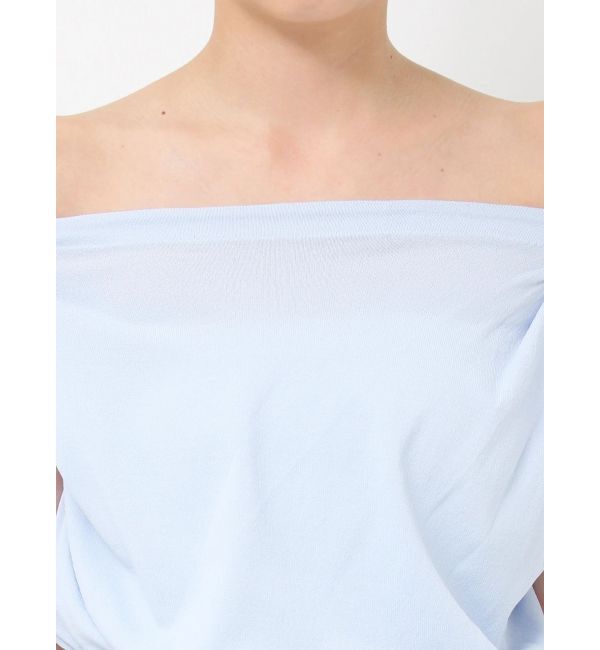 LAGUNAMOON「オフショルリボンドレープニット」|ニット・セーター|