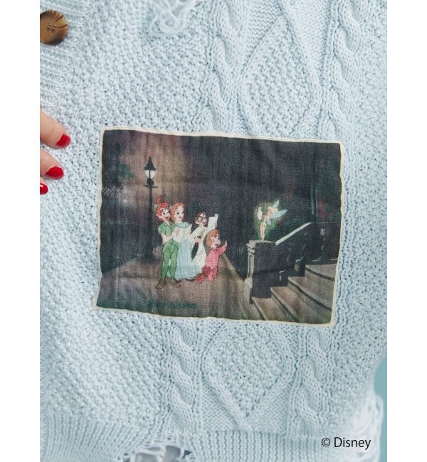 jouetie「【ディズニーコレクション】ダメージルーズニットカーデ」|カーディガン|