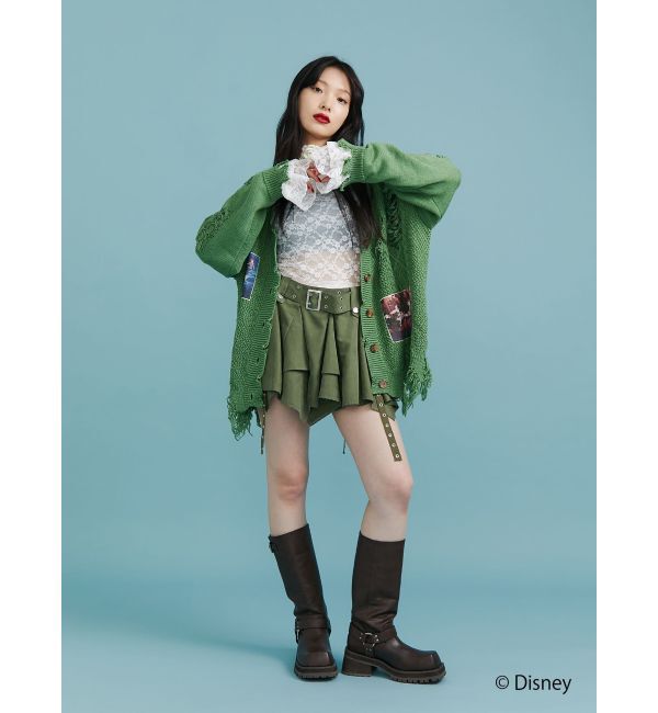 jouetie「【ディズニーコレクション】ダメージルーズニットカーデ」|カーディガン|