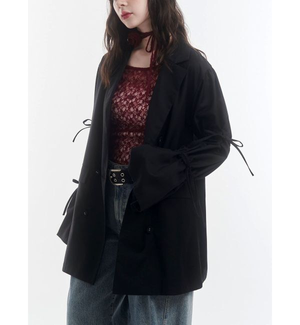 jouetie「リボンスリーブジャケットミニワンピース」|ワンピース|ブラック