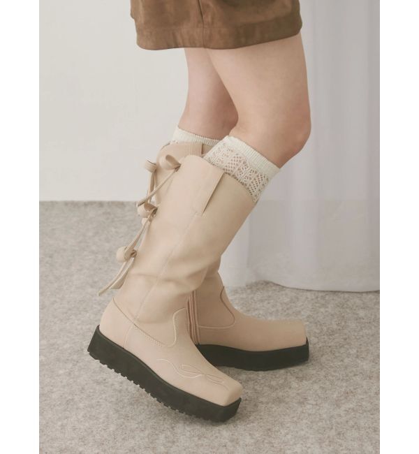 merry jenny「sweet ribbonウェスタンブーツ」|ロングブーツ|