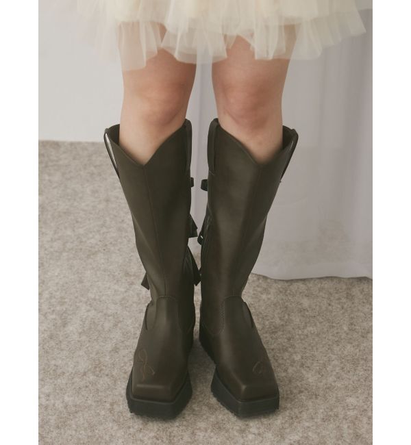 merry jenny「sweet ribbonウェスタンブーツ」|ロングブーツ|