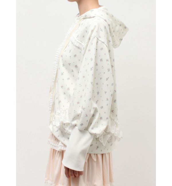 merry jenny「frill lace puff hoodie」|スウェット・ジャージ|