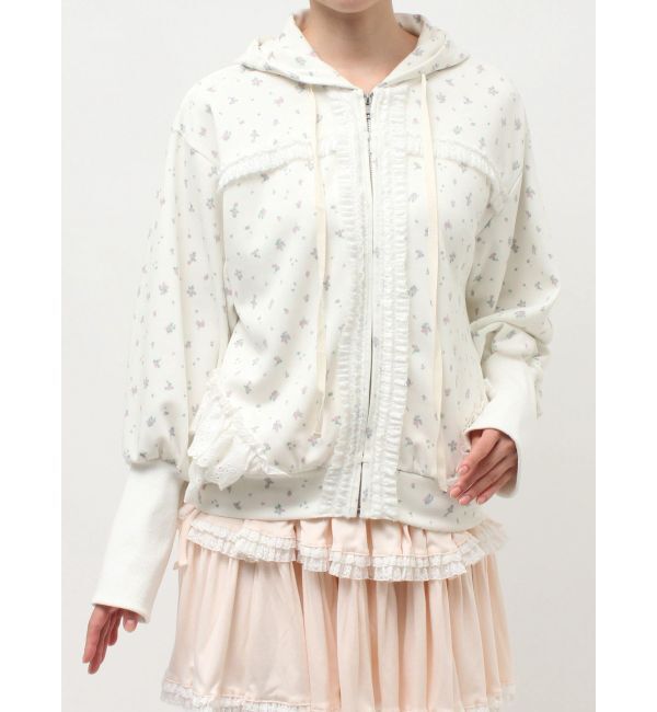 merry jenny「frill lace puff hoodie」|スウェット・ジャージ|