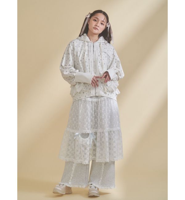 merry jenny「frill lace puff hoodie」|スウェット・ジャージ|