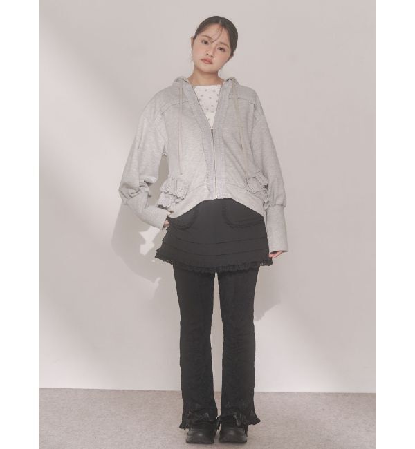 merry jenny「frill lace puff hoodie」|スウェット・ジャージ|