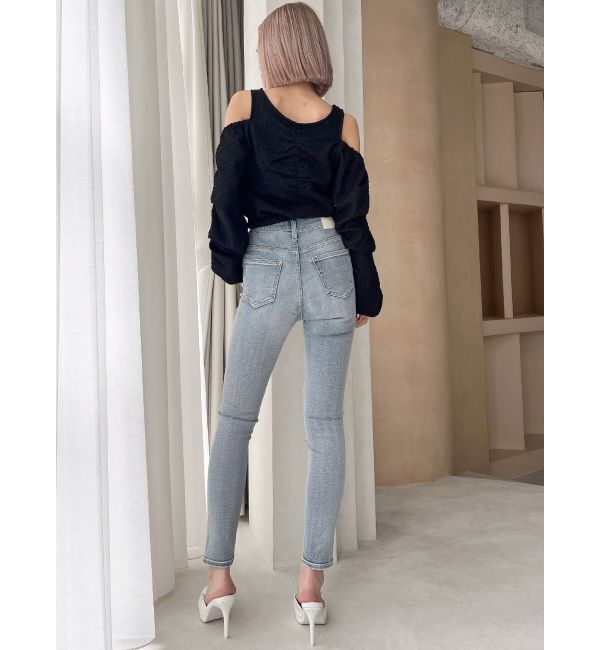 GYDA「ショルダーOPENジャカードブラウス」|シャツ・ブラウス|