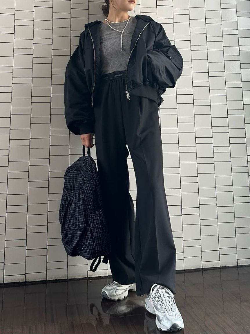 emmi atelier「emmi ジャガードゴムタックパンツ」|チノ|