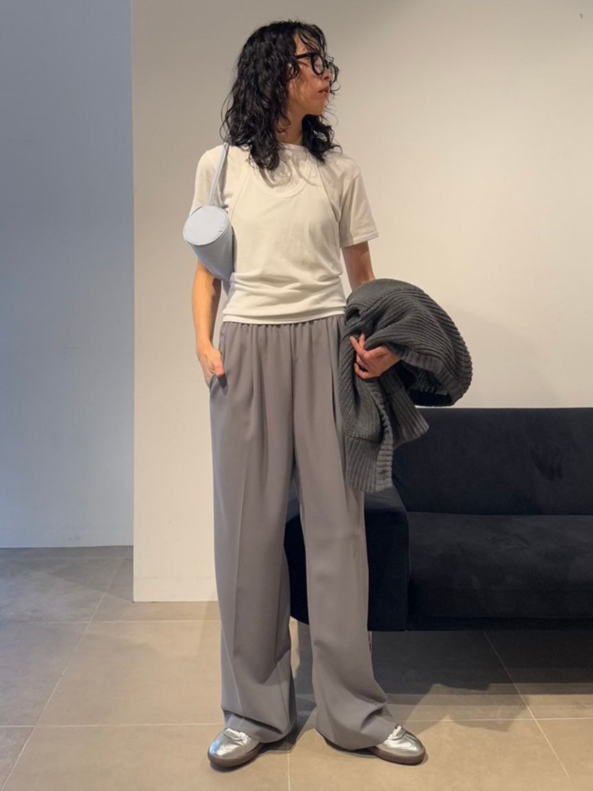 emmi atelier「emmi ジャガードゴムタックパンツ」|チノ|