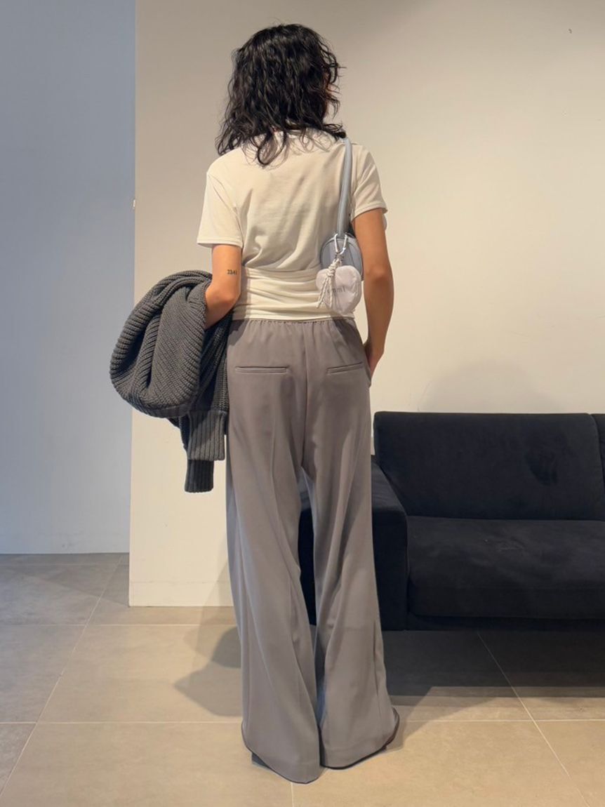 emmi atelier「emmi ジャガードゴムタックパンツ」|チノ|