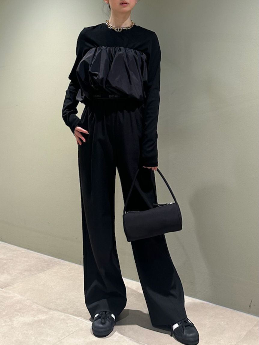 emmi atelier「emmi ジャガードゴムタックパンツ」|チノ|