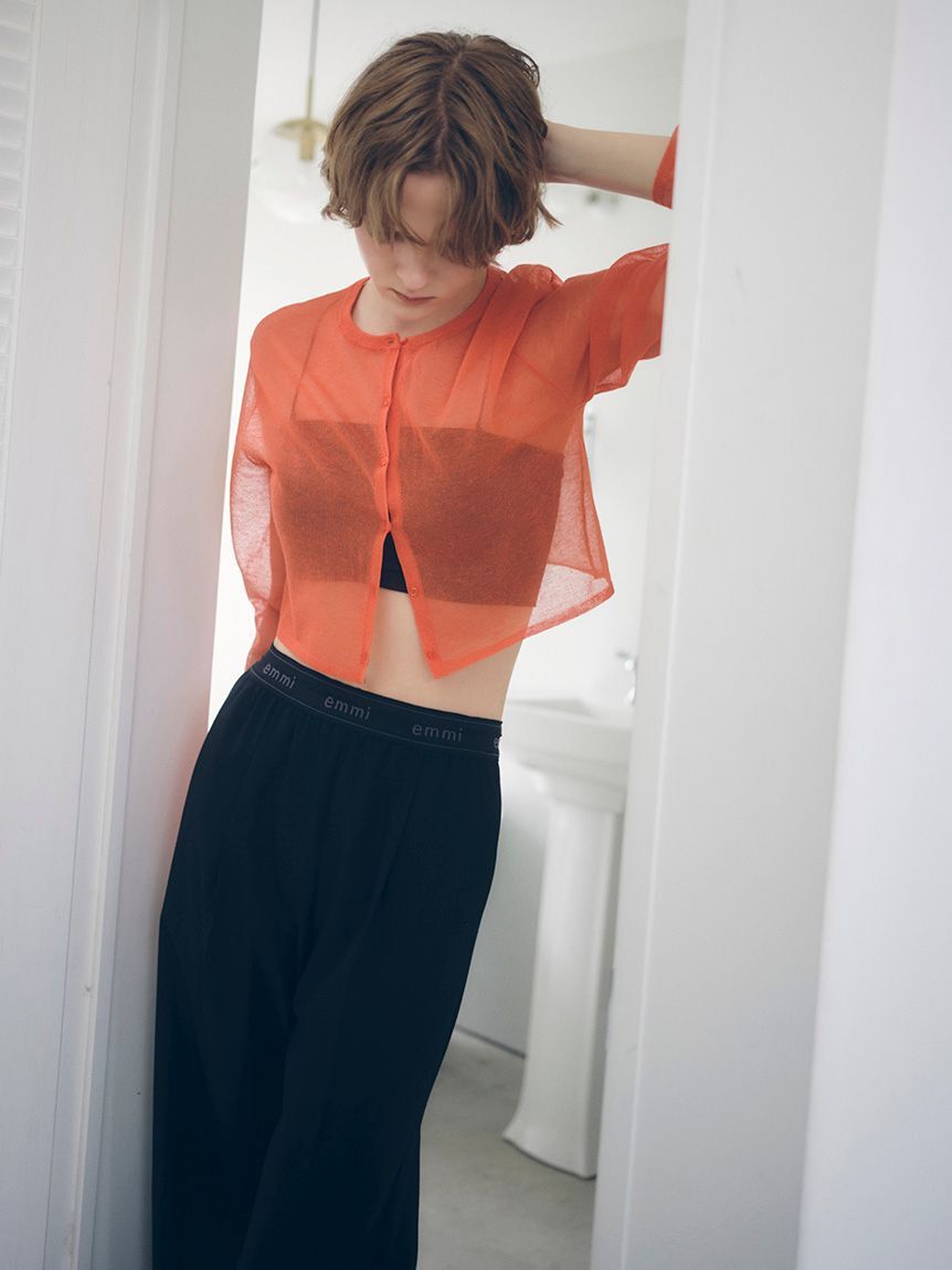 emmi atelier「emmi ジャガードゴムタックパンツ」|チノ|