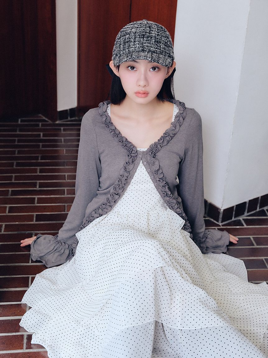 FURFUR「【WEB限定カラー】フリルカーディガン」|カーディガン|