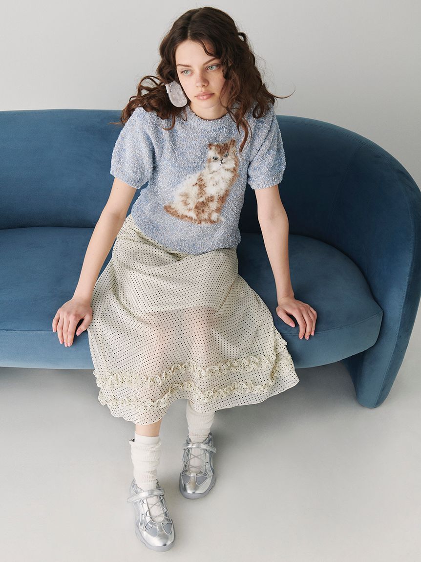 FURFUR「キャットモチーフジャガードニットトップス」|ニット・セーター|