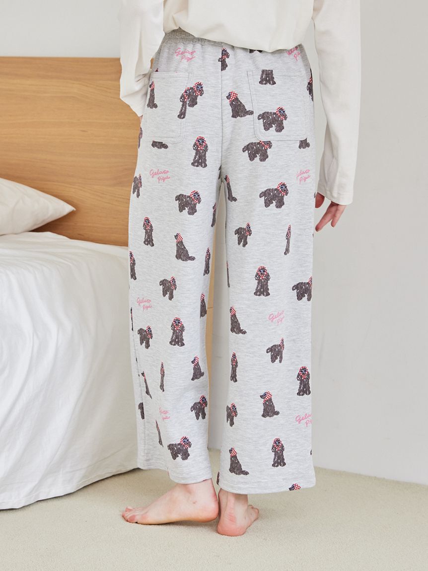 gelato pique「スカーフDOG柄ロングパンツ」|ルームウェア|