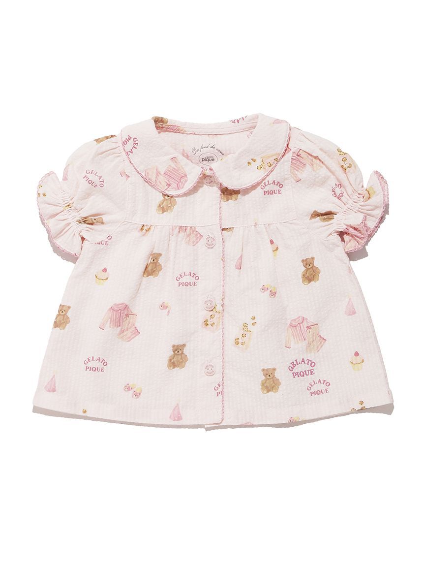GELATO PIQUE KIDS & BABY「【BABY】パジャマパーティー柄シャーリングシャツ」|その他ベビーウェア|