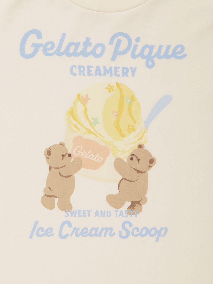 GELATO PIQUE KIDS & BABY「【KIDS】【接触冷感】アイスクリームベアワンポイントTシャツ」|ルームウェア|