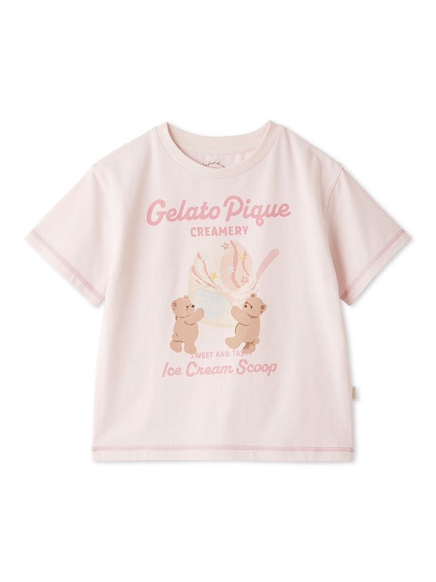 GELATO PIQUE KIDS & BABY「【KIDS】【接触冷感】アイスクリームベアワンポイントTシャツ」|ルームウェア|