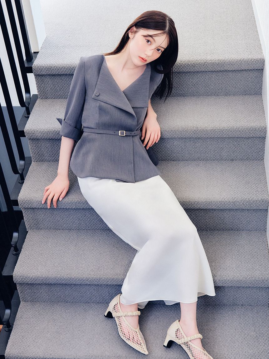 FRAY I.D「【WEB限定】2wayジャケット＆ナロースカートセット」|ワンピース|GRY