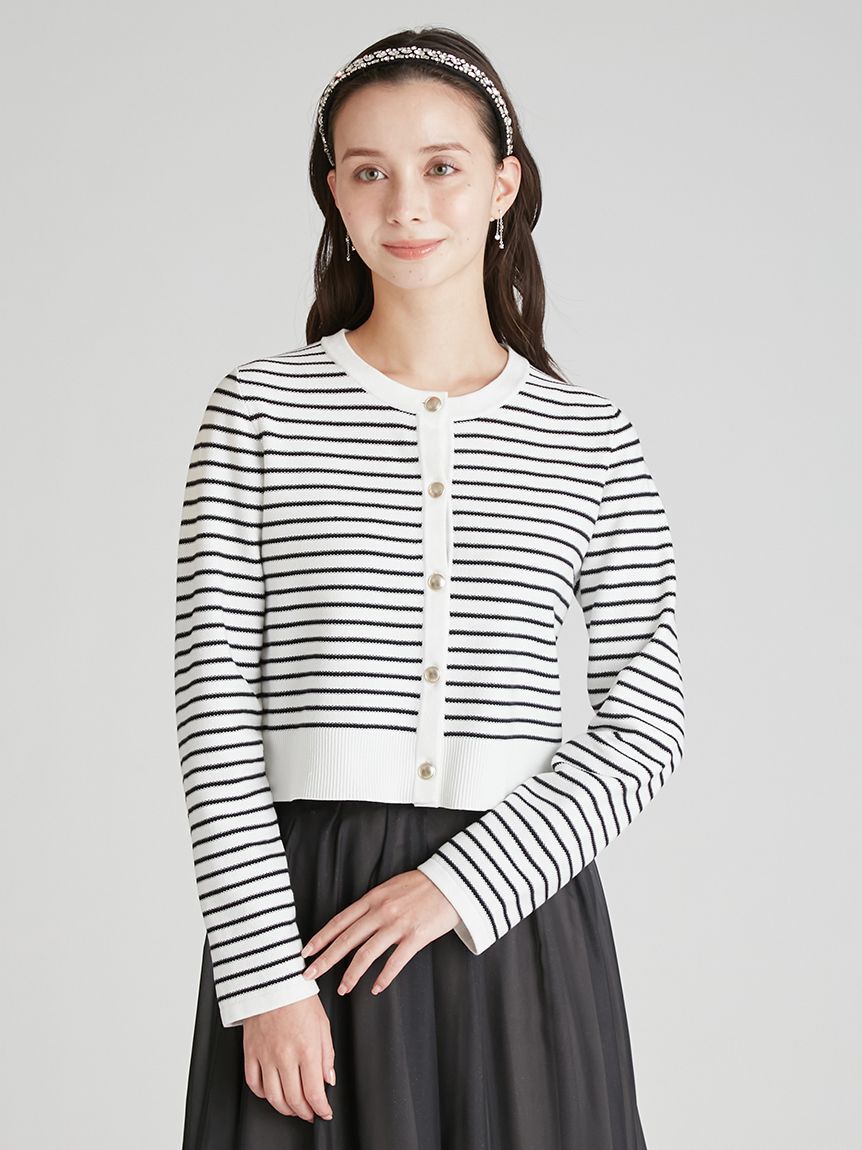 CELFORD「デタッチャブルリボン＆カラーカーディガン」|カーディガン|