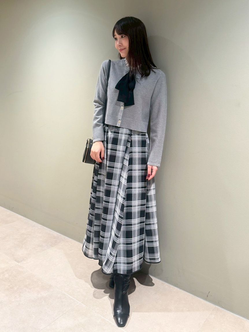 CELFORD「デタッチャブルリボン＆カラーカーディガン」|カーディガン|