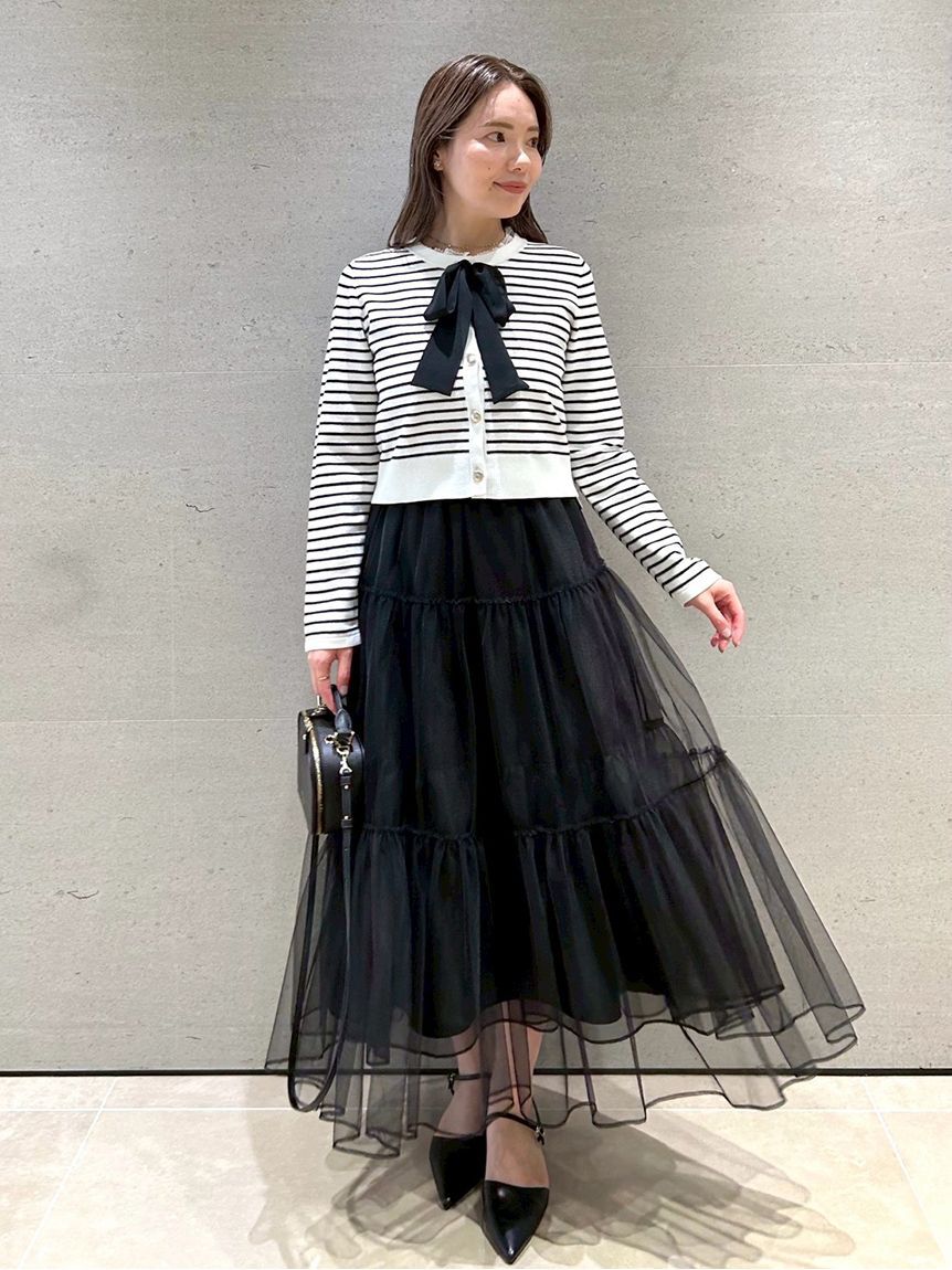 CELFORD「デタッチャブルリボン＆カラーカーディガン」|カーディガン|