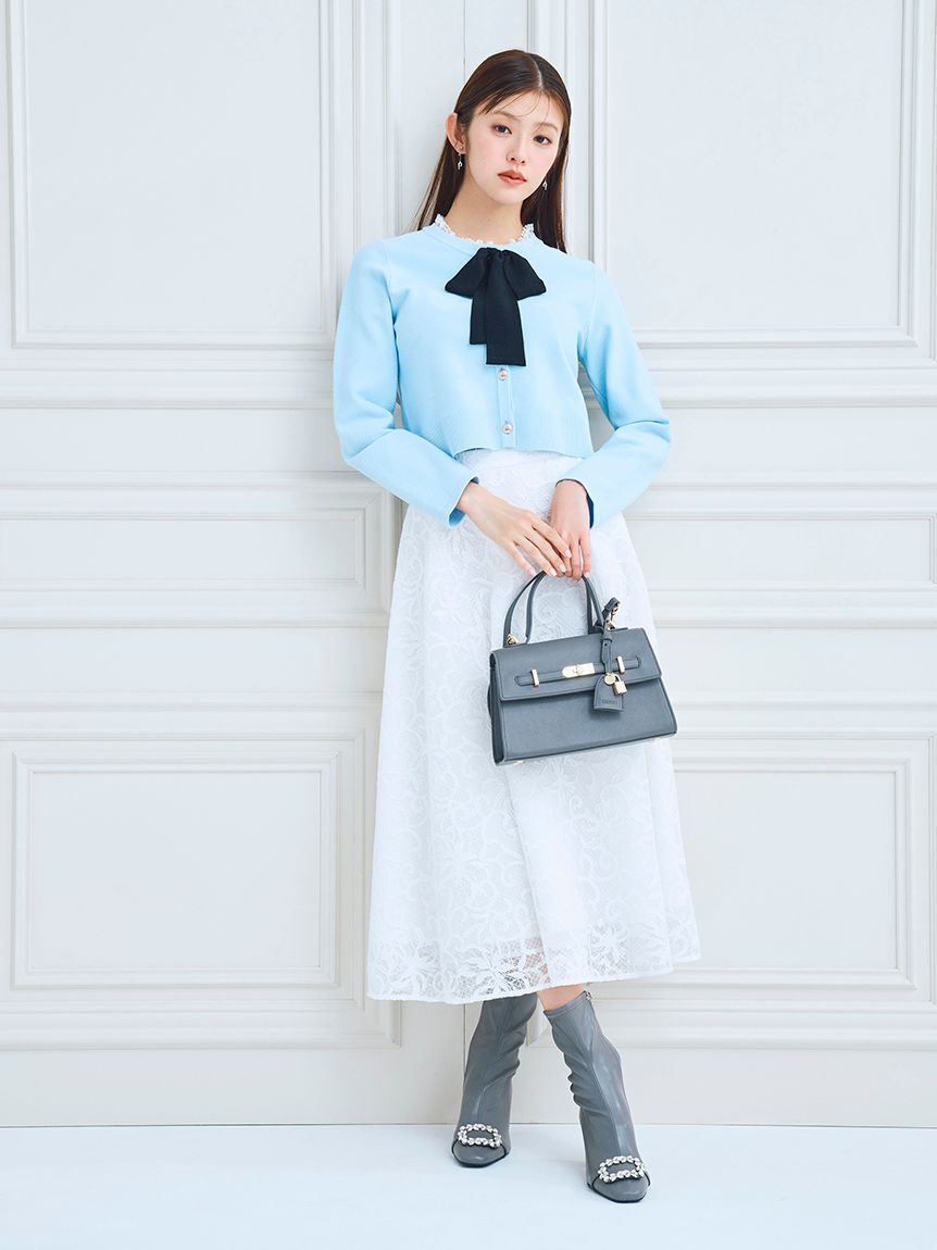 CELFORD「デタッチャブルリボン＆カラーカーディガン」|カーディガン|