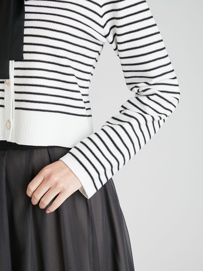 CELFORD「デタッチャブルリボン＆カラーカーディガン」|カーディガン|