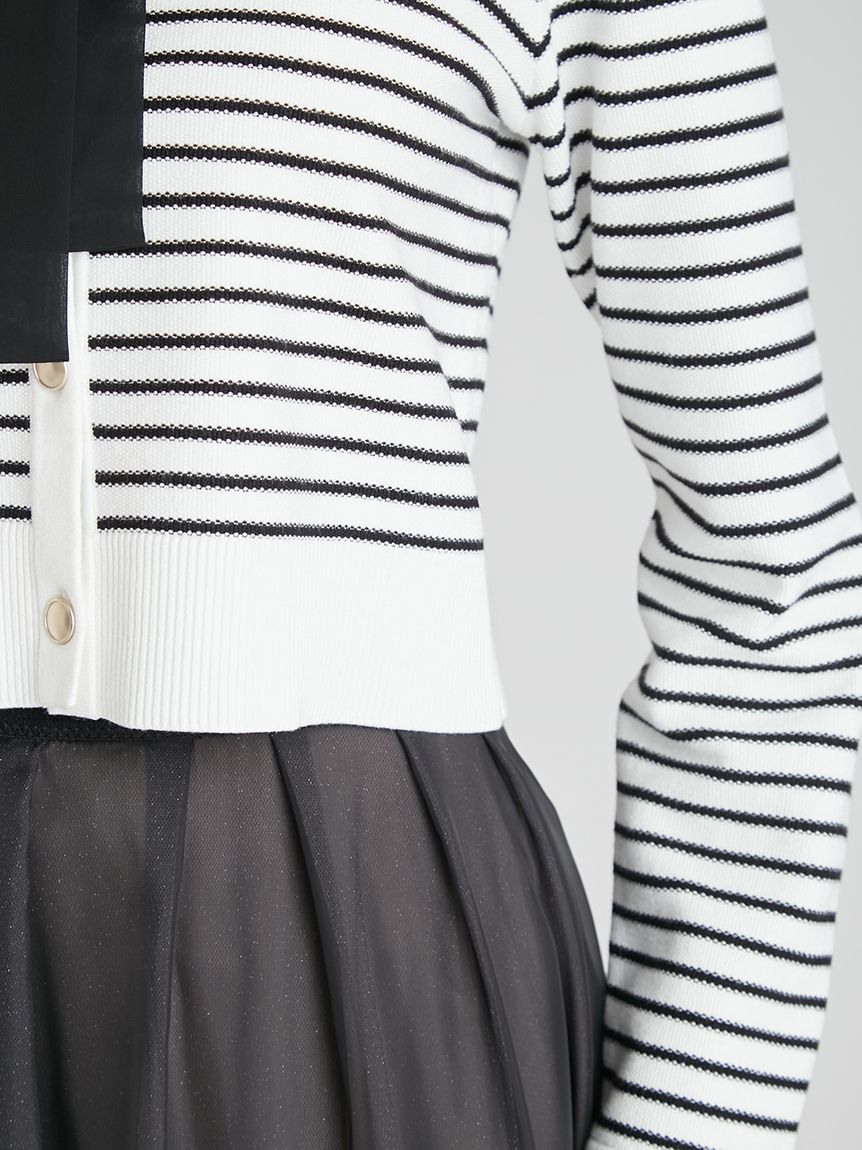 CELFORD「デタッチャブルリボン＆カラーカーディガン」|カーディガン|