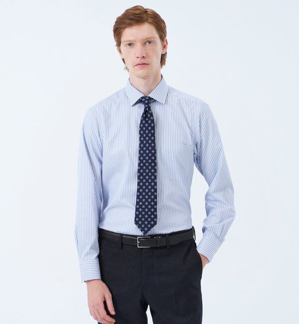 MACKINTOSH PHILOSOPHY「トロッター セミワイドシャツ 無地/ブルーバリエーション」|シャツ・ブラウス|ストライプ