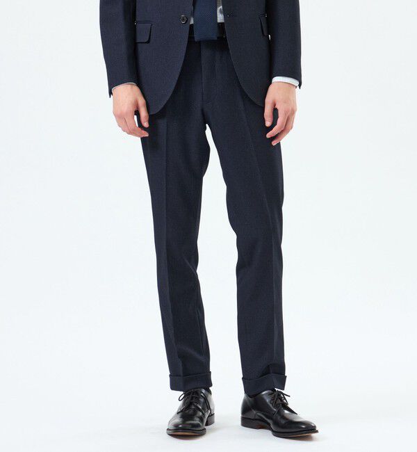 MACKINTOSH PHILOSOPHY「トロッター トラウザーズ#051 ストレッチドビー/千鳥」|スラックス|ハウンドトゥース2