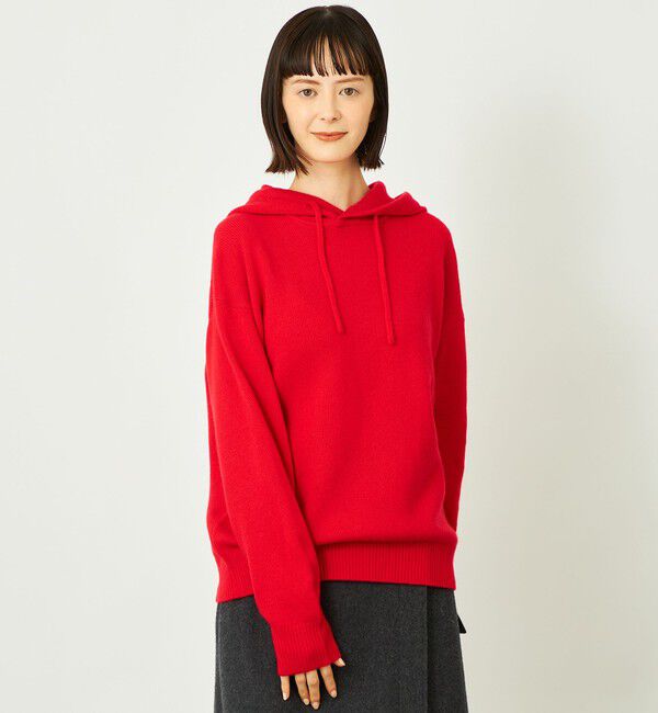 MACKINTOSH PHILOSOPHY「GREY LABEL ウールカシミヤニットパーカー」|ニット・セーター|レッド