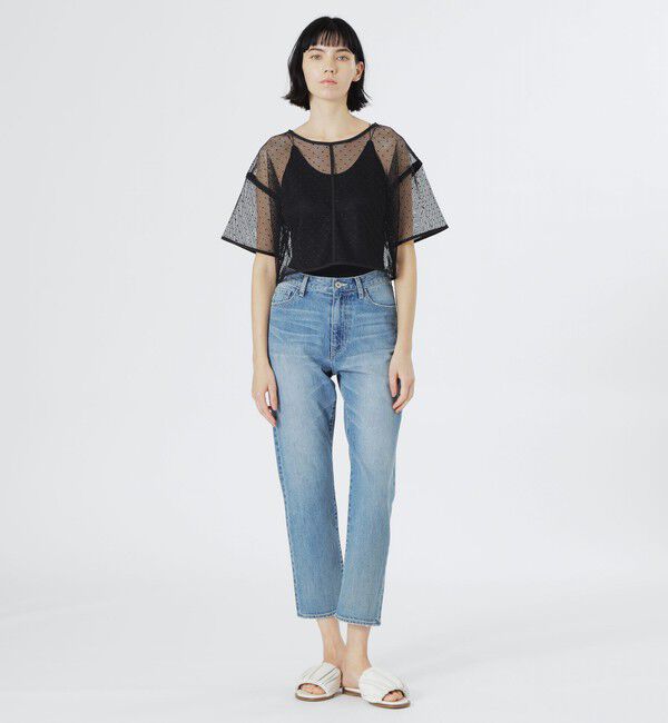  「メッシュレイヤードカットソーワンピース」|ワンピース|