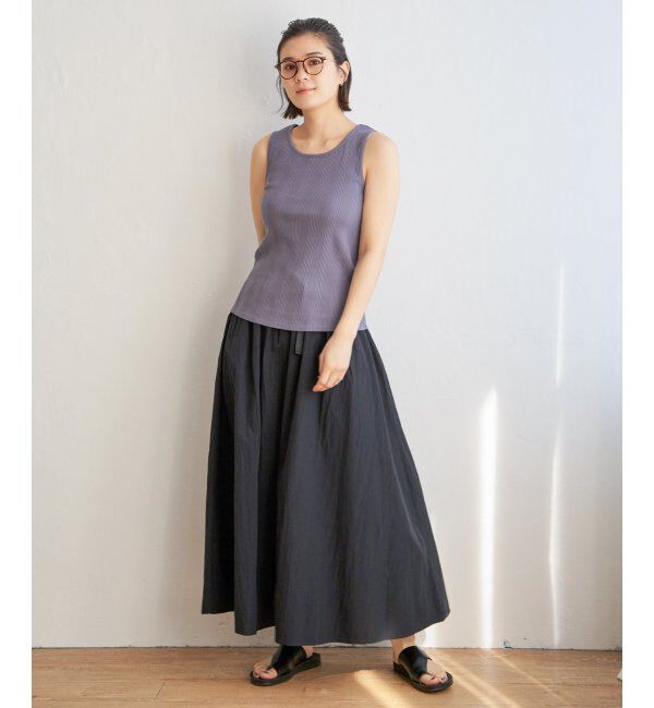 Lbc with Life「コットンUSAランダムテレコタンクトップ」|キャミソール|