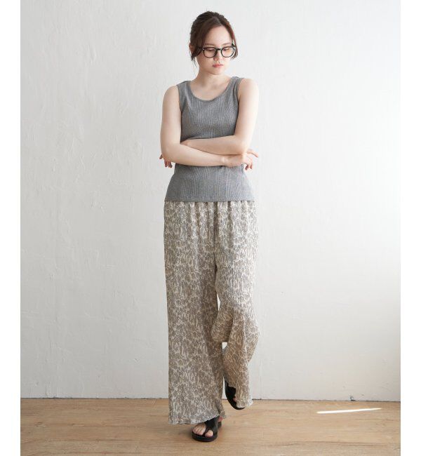 Lbc with Life「コットンUSAランダムテレコタンクトップ」|キャミソール|