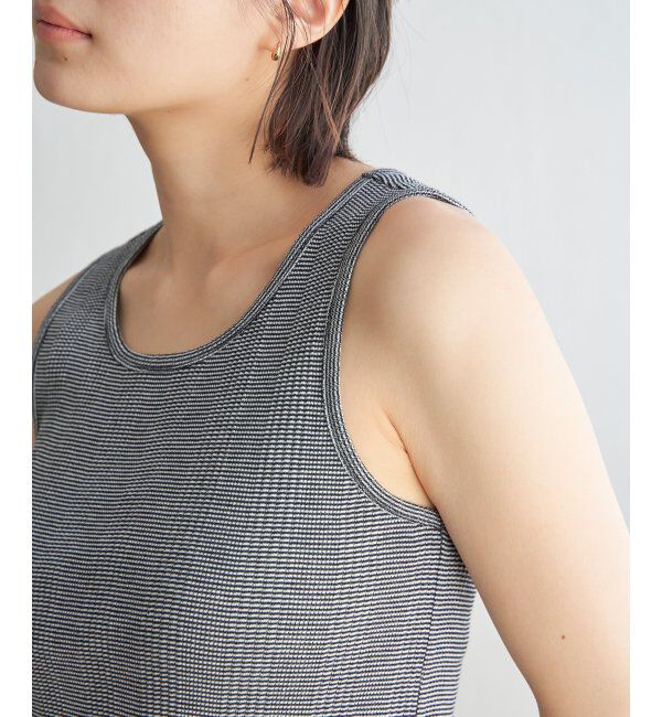 Lbc with Life「コットンUSAランダムテレコタンクトップ」|キャミソール|