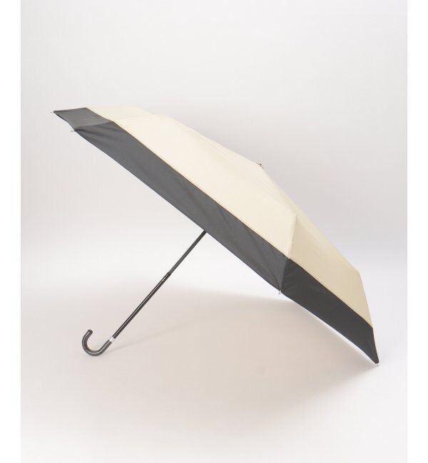 Lbc with Life「切り継ぎバイカラー折りたたみ傘 ミニ傘 晴雨兼用」|傘|ベージュ