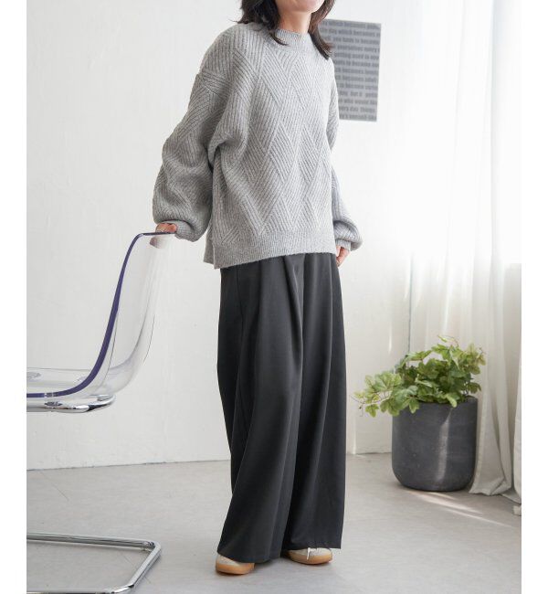 VENCE share style「ブークレダイヤ柄ニット」|ニット・セーター|