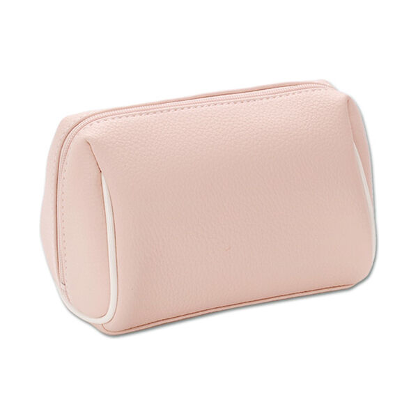  「マリークヮント シュリンクデイジーパッチ オーバルポーチ ピンク 本体 (H10&times;W15&times;D8cm)」|コスメ雑貨|