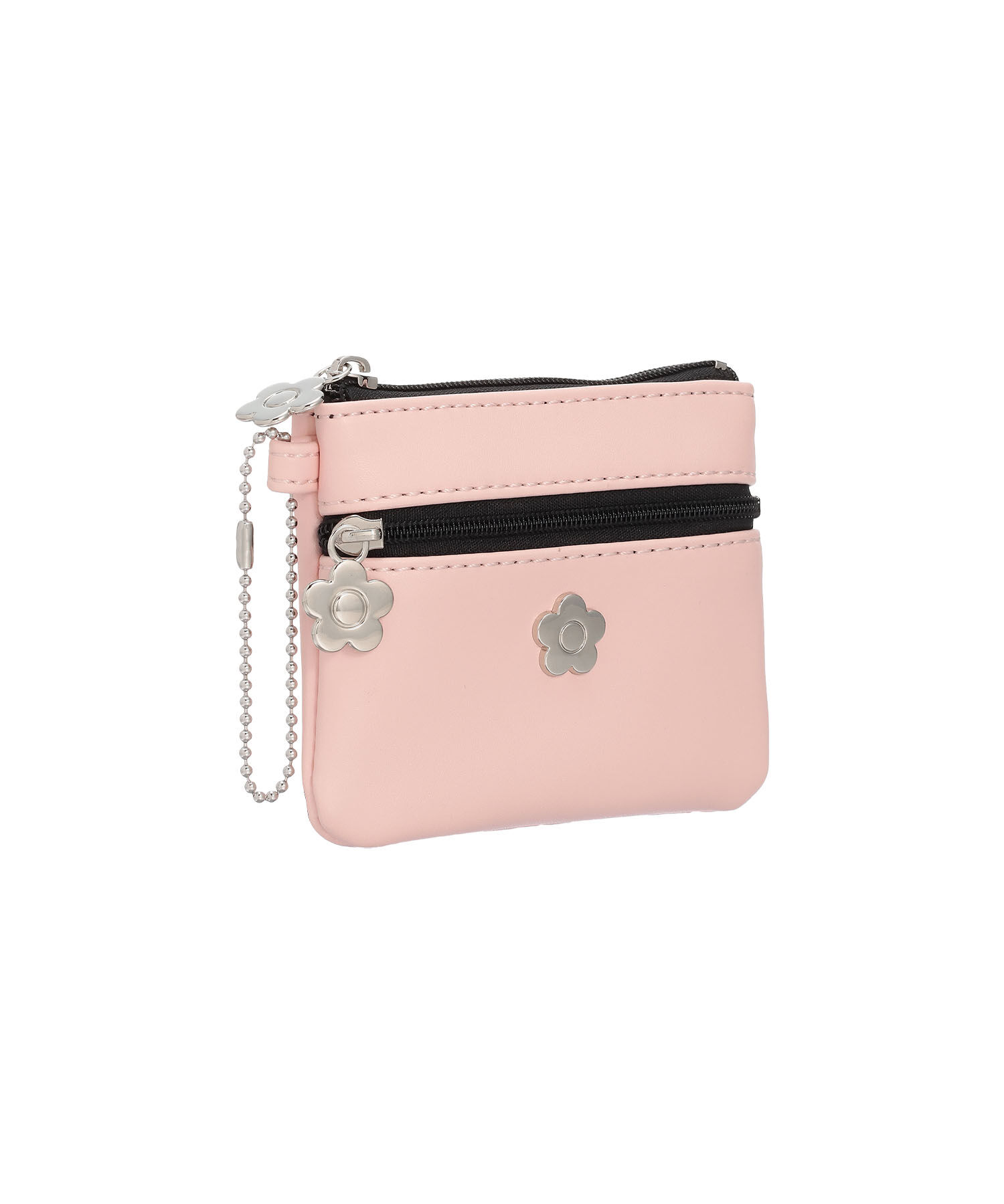 MARY QUANT「デイジーメタル 2ファスナーポーチミニミニ」|ポーチ|