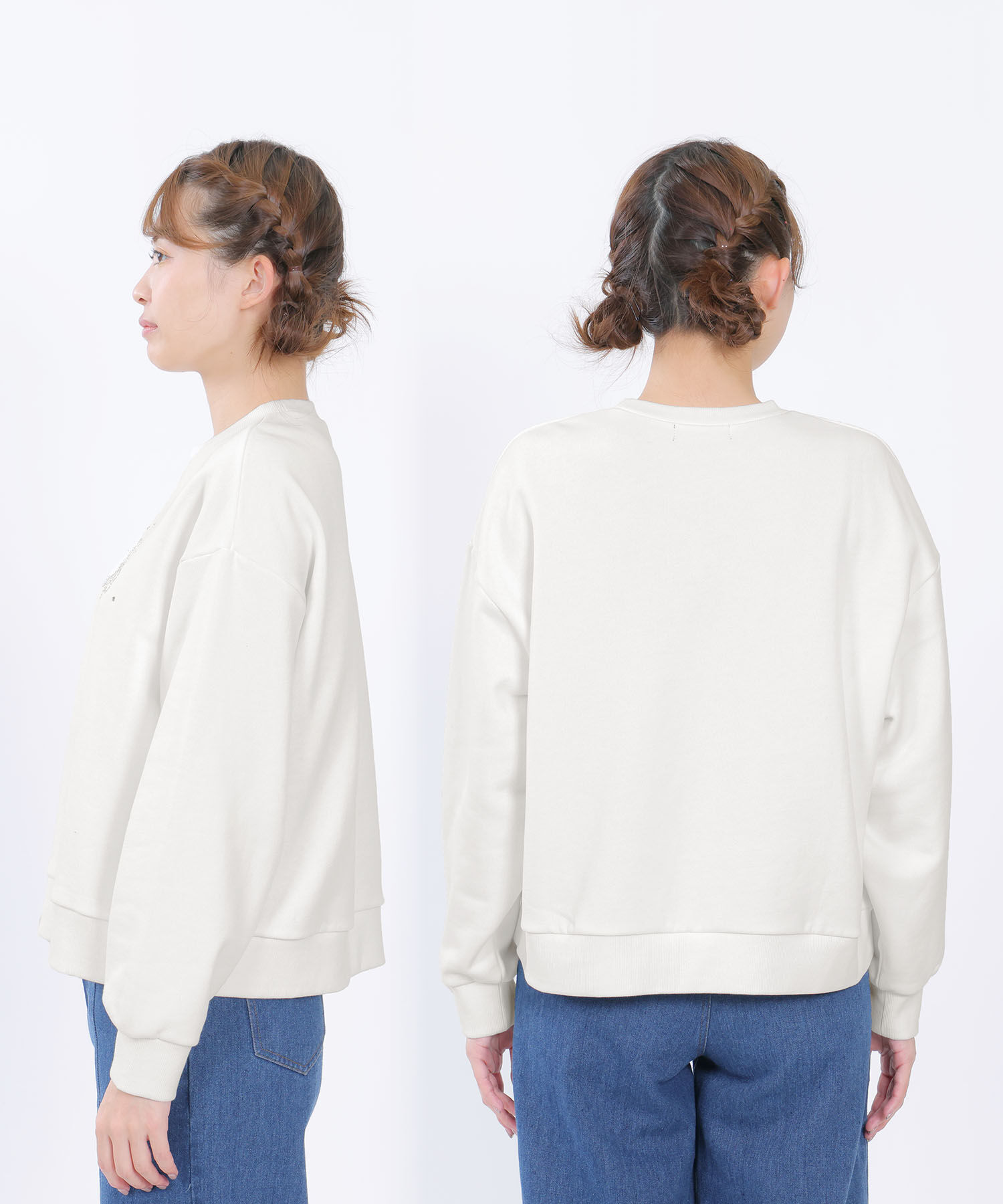 MARY QUANT「ラインストーンスウェット プルオーバー」|ニット・セーター|