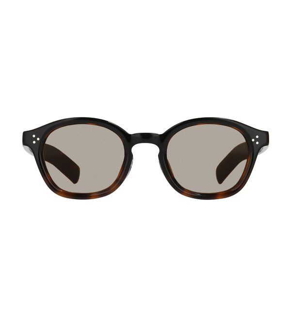  「ウェリントン型 サングラス｜太縁フレーム UVカット 紫外線対策 カラーレンズ」|サングラス|茶系デミ1