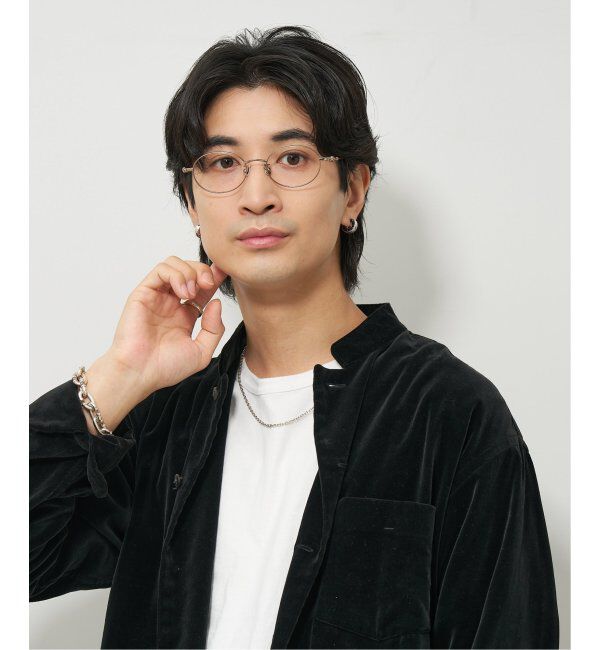  「【LOVE BY e.m.コラボ】&ldquo;staccato&rdquo;｜オーバル型メタルフレーム｜Zoff｜LOVE BY e.m. レンズ交換券付」|メガネ|