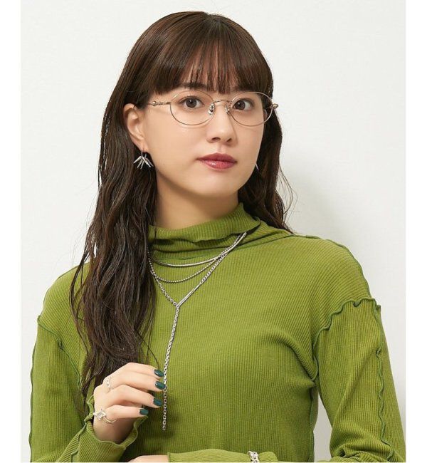  「【LOVE BY e.m.コラボ】&ldquo;staccato&rdquo;｜オーバル型メタルフレーム｜Zoff｜LOVE BY e.m. レンズ交換券付」|メガネ|