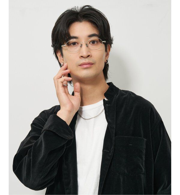  「【LOVE BY e.m.コラボ】&ldquo;staccato&rdquo;｜オーバル型メタルフレーム｜Zoff｜LOVE BY e.m. レンズ交換券付」|メガネ|