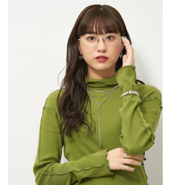  「【LOVE BY e.m.コラボ】&ldquo;staccato&rdquo;｜オーバル型メタルフレーム｜Zoff｜LOVE BY e.m. レンズ交換券付」|メガネ|