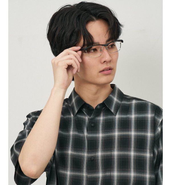  「ウェリントン型 メガネ(跳ね上げ式) ズレ落ち防止 伊達メガネ 度付きメガネ ｜FLIP UP  レンズ交換券付」|メガネ|